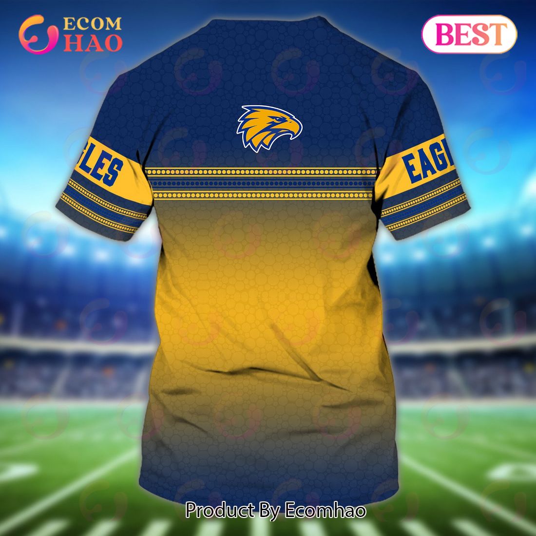 West Coast Eagles Personalized Name 3D T-Shirt