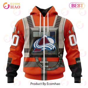 NHL Colorado Avalanche Star Wars Rebel Pilot Design 3D Hoodie
