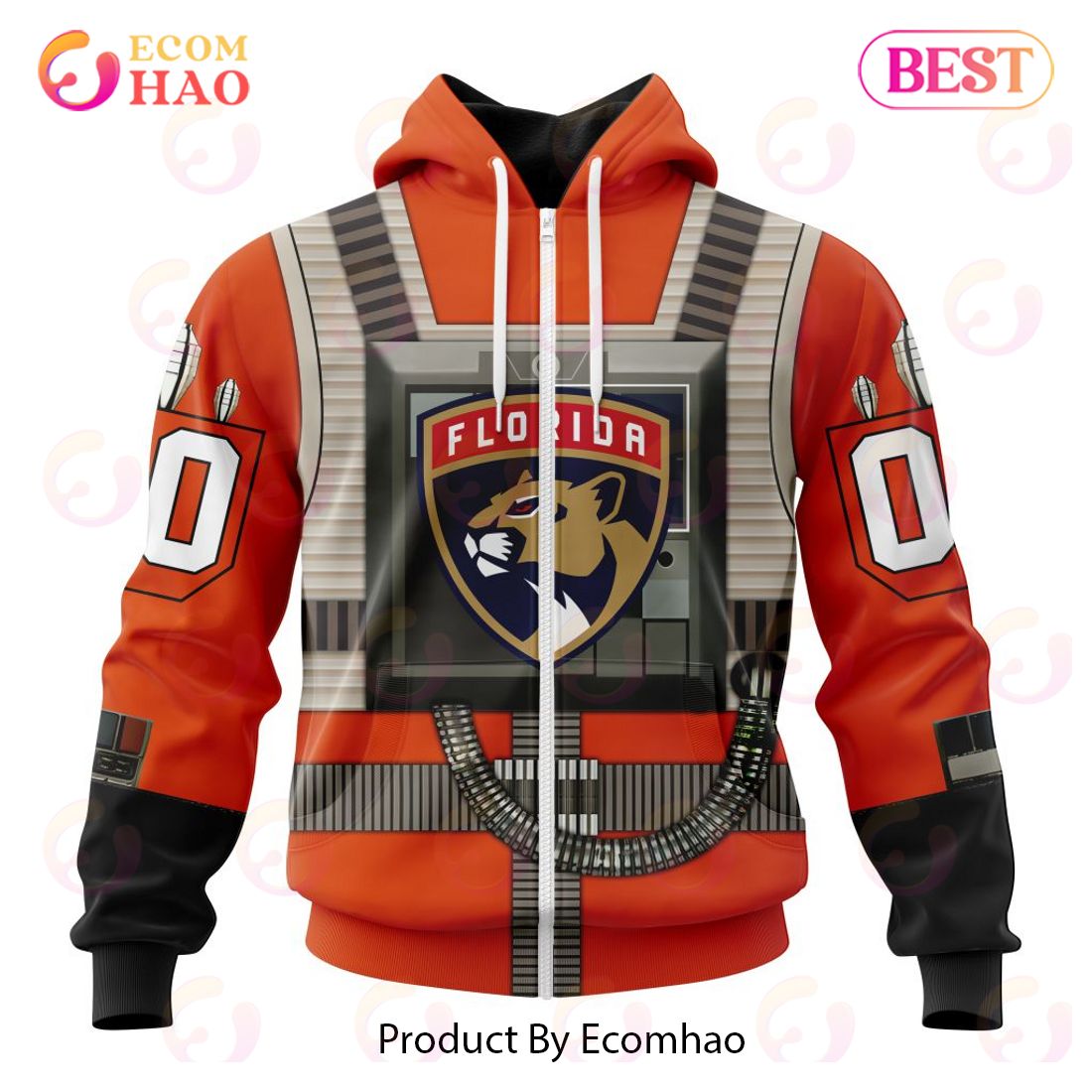 NHL Florida Panthers Star Wars Rebel Pilot Design 3D Hoodie