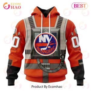 NHL New York Islanders Star Wars Rebel Pilot Design 3D Hoodie