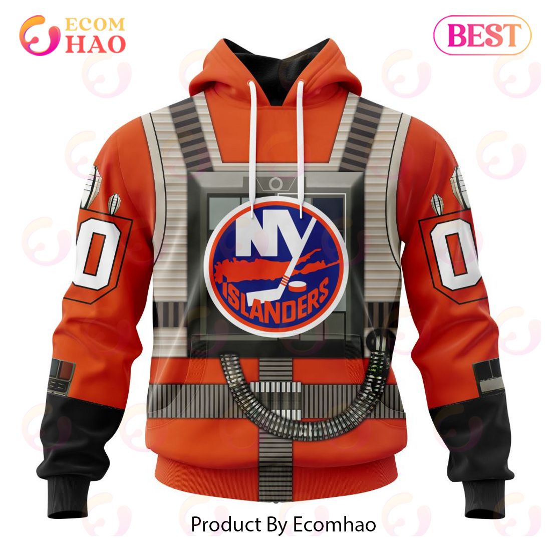 NHL Nashville Predators Star Wars Rebel Pilot Design 3D Hoodie