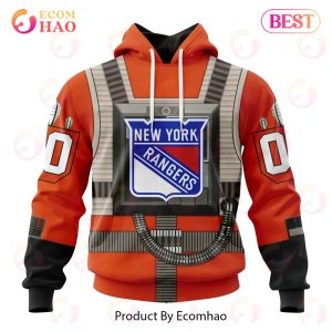NHL New York Rangers Star Wars Rebel Pilot Design 3D Hoodie