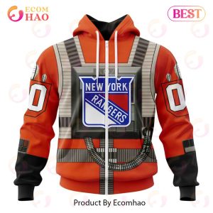 NHL New York Rangers Star Wars Rebel Pilot Design 3D Hoodie