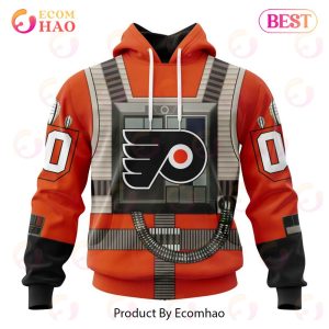 NHL Philadelphia Flyers Star Wars Rebel Pilot Design 3D Hoodie