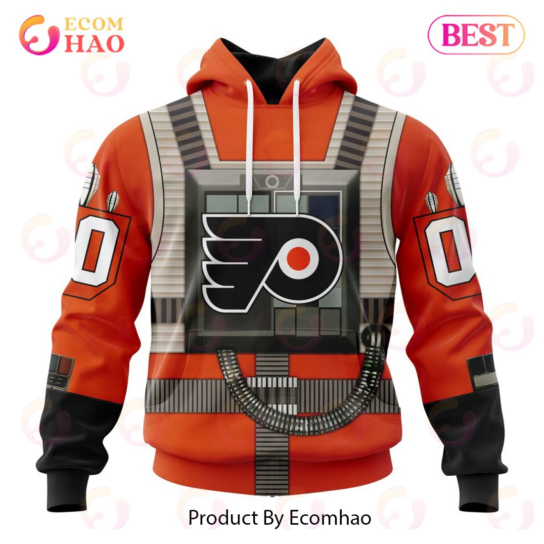 NHL Seattle Kraken Star Wars Rebel Pilot Design 3D Hoodie