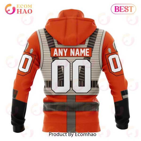NHL Philadelphia Flyers Star Wars Rebel Pilot Design 3D Hoodie