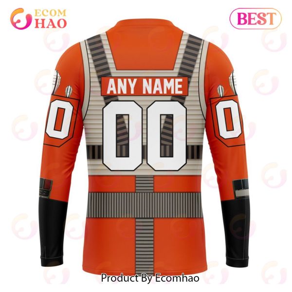 NHL Philadelphia Flyers Star Wars Rebel Pilot Design 3D Hoodie