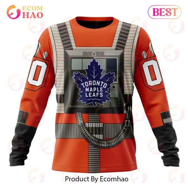 NHL Toronto Maple Leafs Star Wars Rebel Pilot Design 3D Hoodie