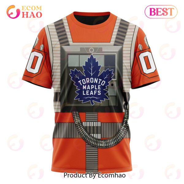 NHL Toronto Maple Leafs Star Wars Rebel Pilot Design 3D Hoodie