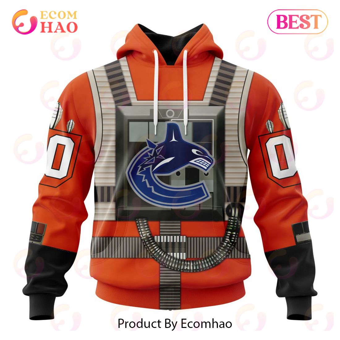 NHL Tampa Bay Lightning Star Wars Rebel Pilot Design 3D Hoodie