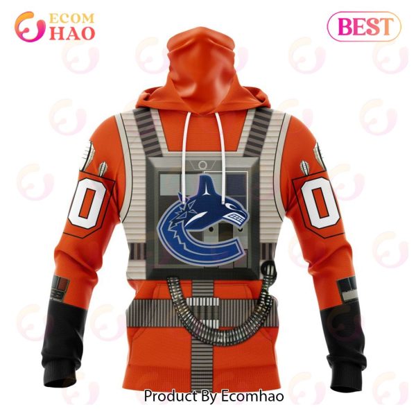 NHL Vancouver Canucks Star Wars Rebel Pilot Design 3D Hoodie