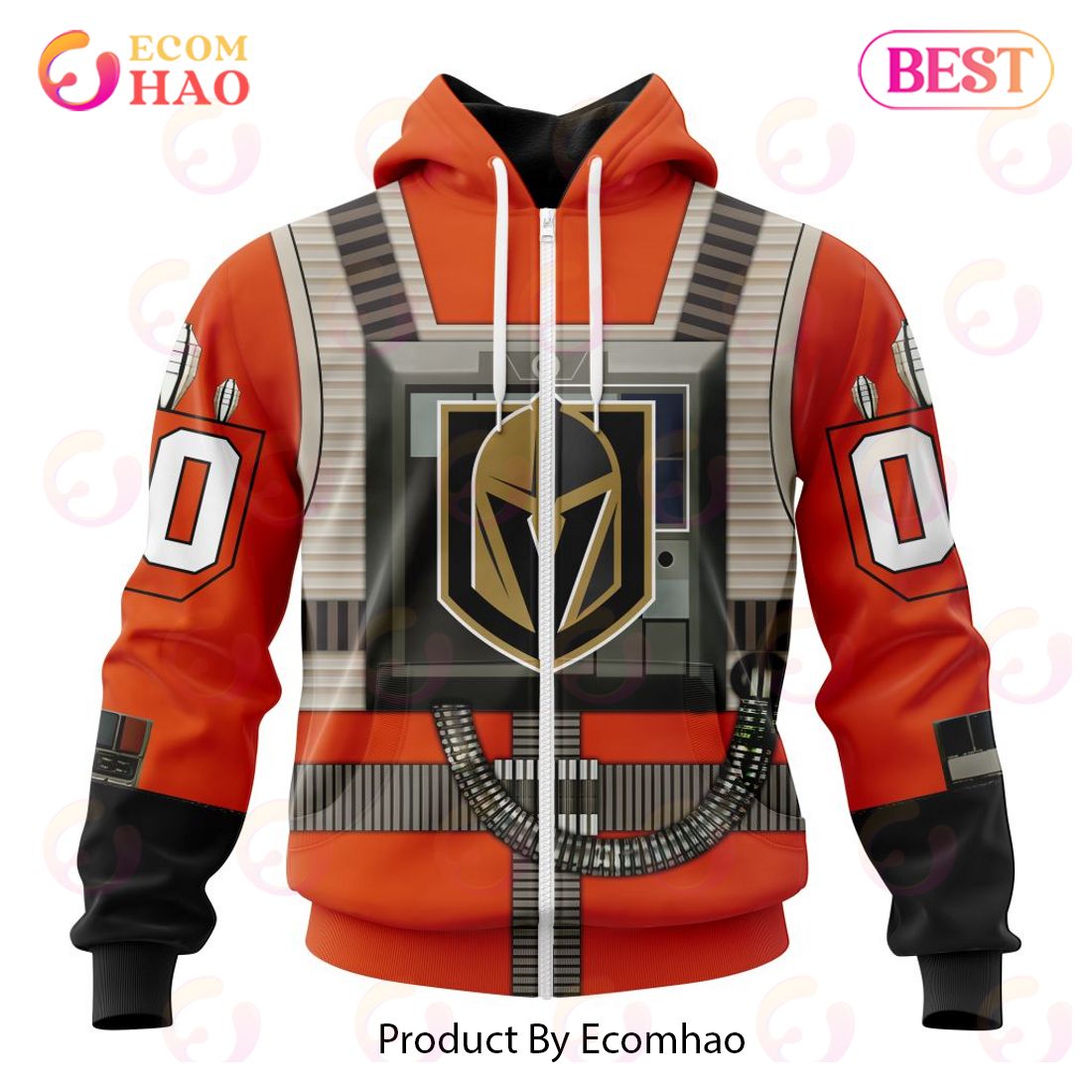 NHL Vegas Golden Knights Star Wars Rebel Pilot Design 3D Hoodie