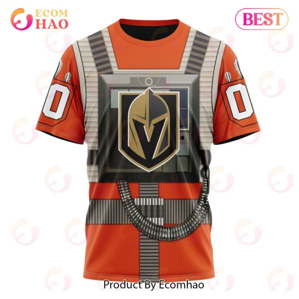 NHL Vegas Golden Knights Star Wars Rebel Pilot Design 3D Hoodie