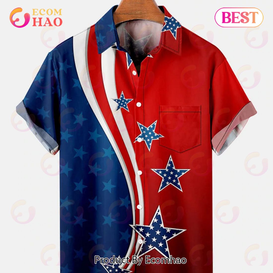 New 4th Of July Chicken Beer 3D Hawaiian Shirt, Aloha Shirt