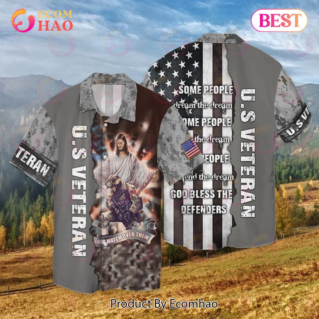 New 4th Of July Independence Day Memorial Day American Veteran 3D Hawaiian Shirt, Aloha Shirt