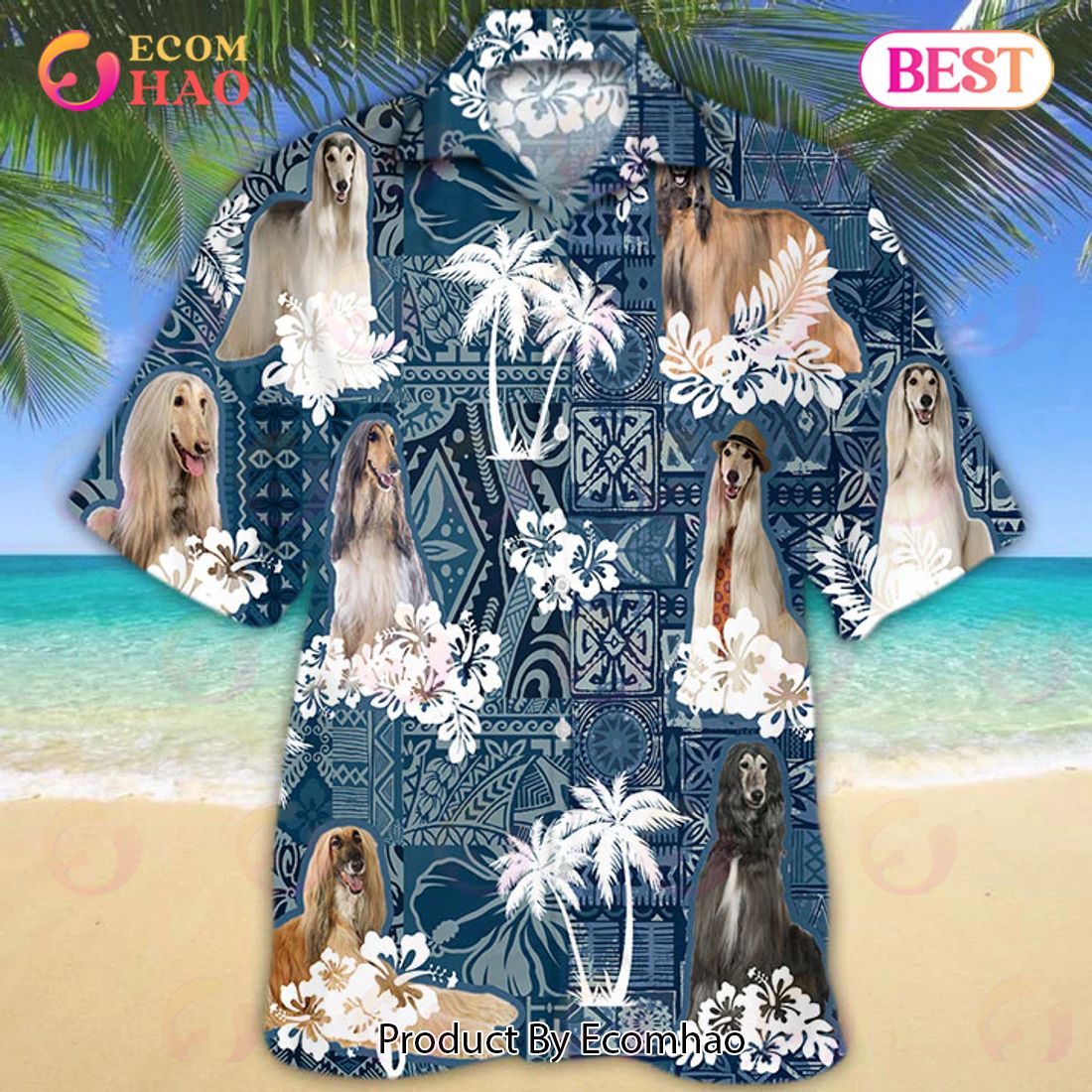 New Afghan Hound 3D Hawaiian Shirt, Aloha Shirt