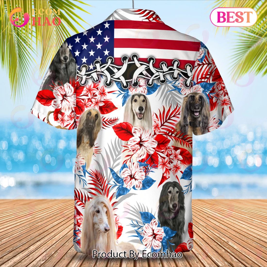 New Afghan Hound Summer Aloha Shirt