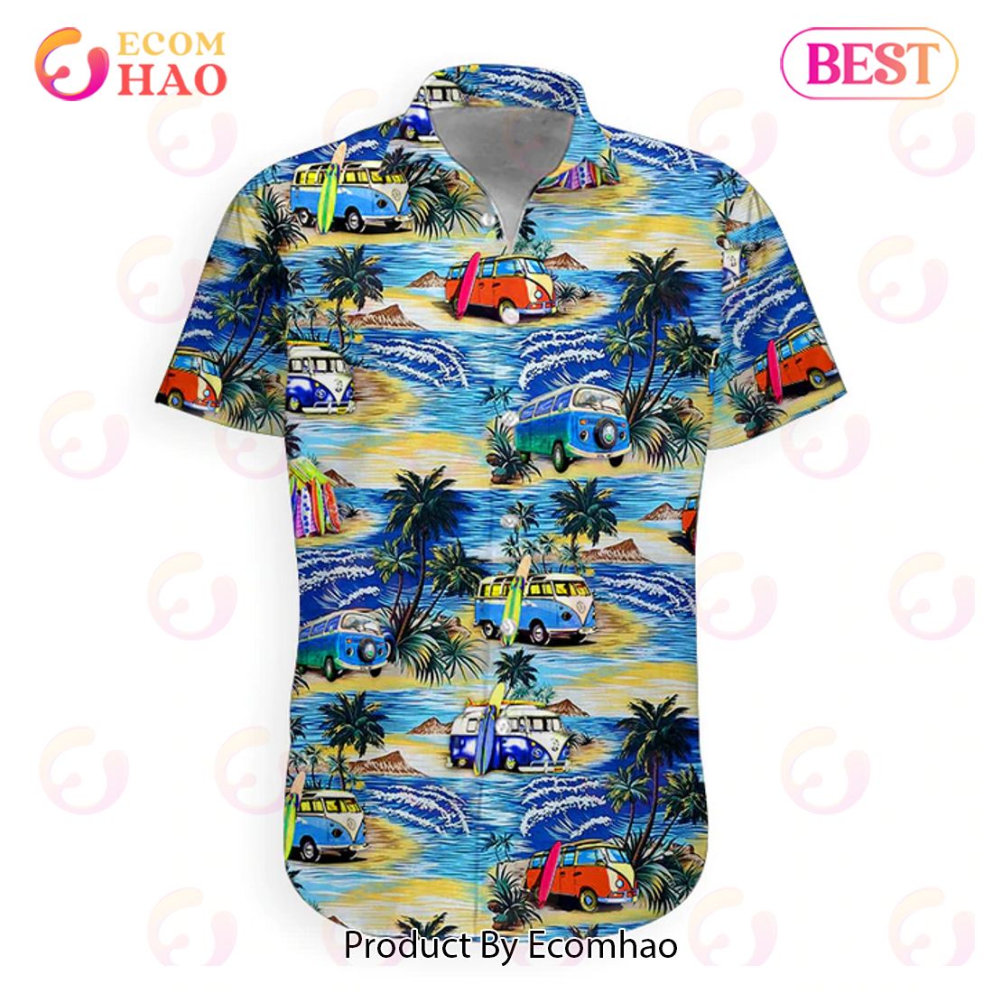 New Campervan 3D Hawaiian Shirt, Aloha Shirt