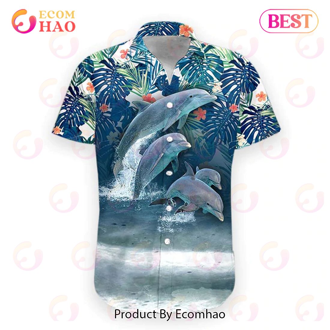 New Dolphin 3D Hawaiian Shirt, Aloha Shirt