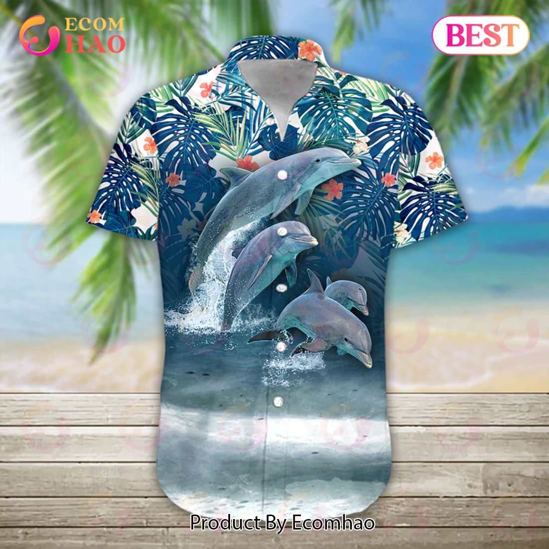 New Dolphin 3D Hawaiian Shirt, Aloha Shirt