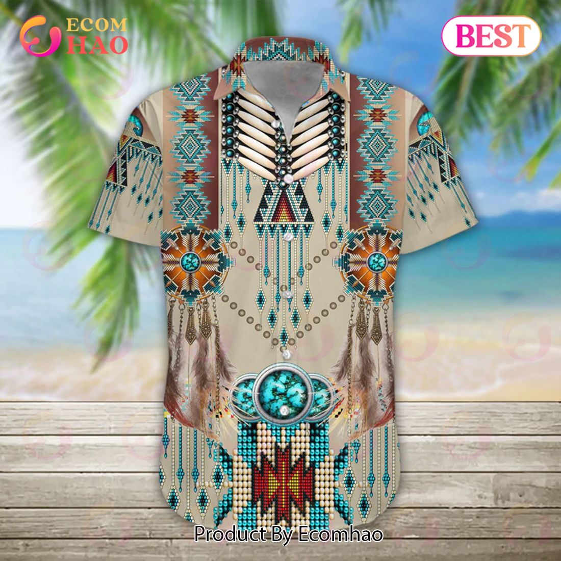 New Native American 3D Hawaiian Shirt, Aloha Shirt