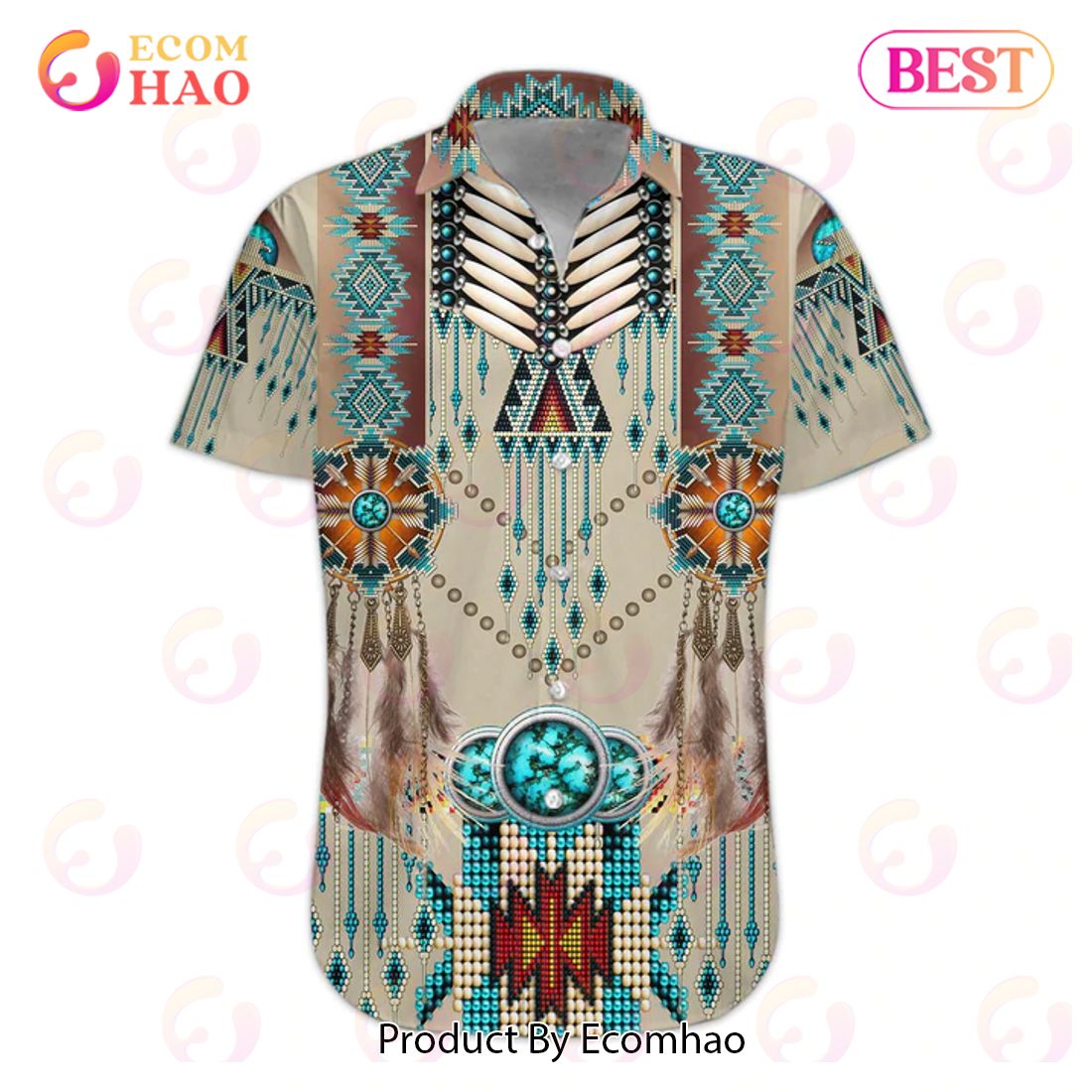 New Native American 3D Hawaiian Shirt, Aloha Shirt