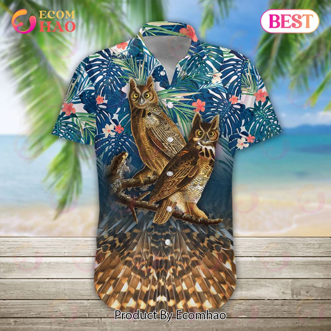 New Owl Summer 3D Hawaiian Shirt, Aloha Shirt