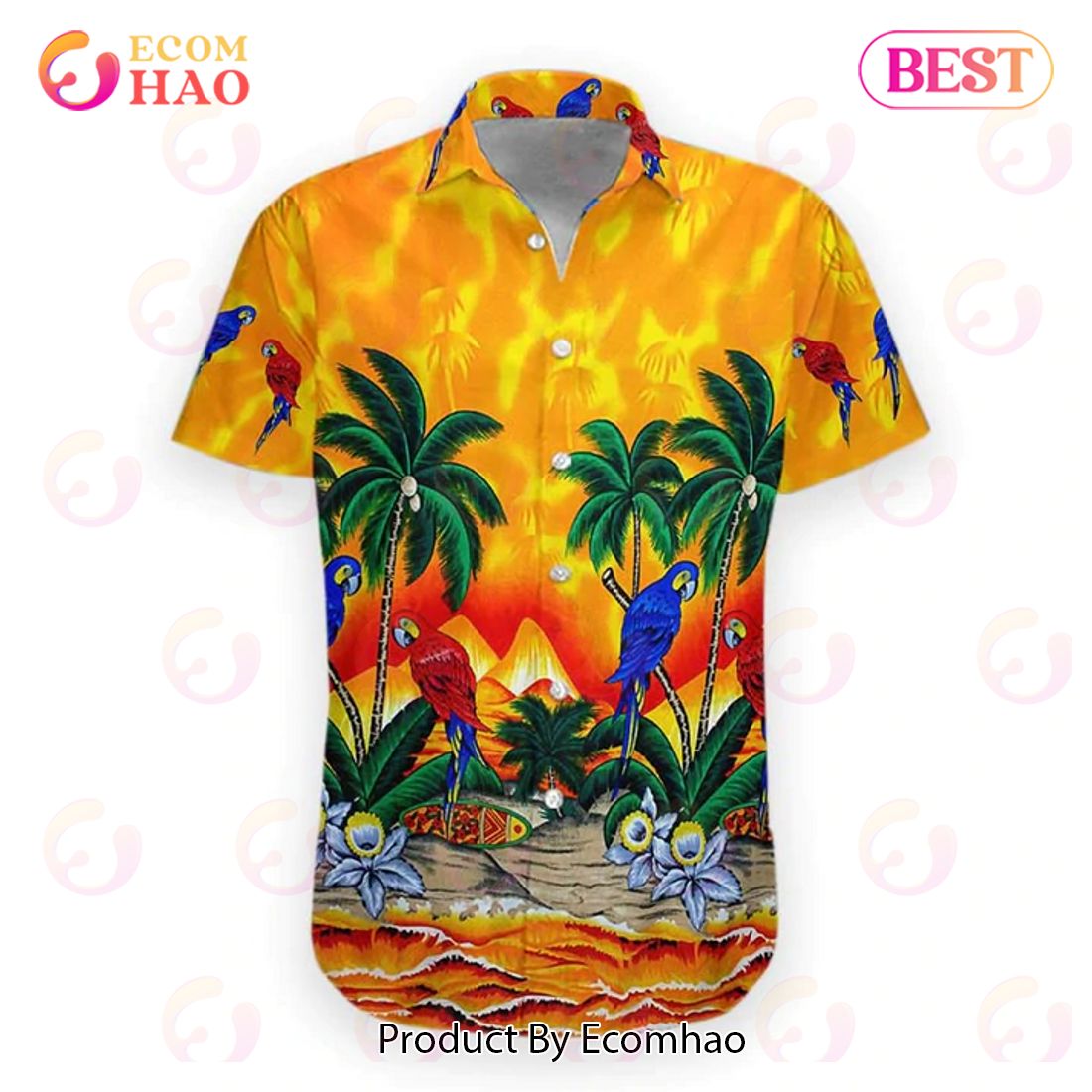 New Parrot 3D Hawaiian Shirt, Aloha Shirt