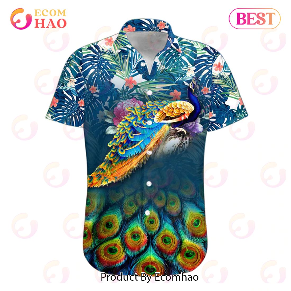 New Peacock 3D Hawaiian Shirt, Aloha Shirt