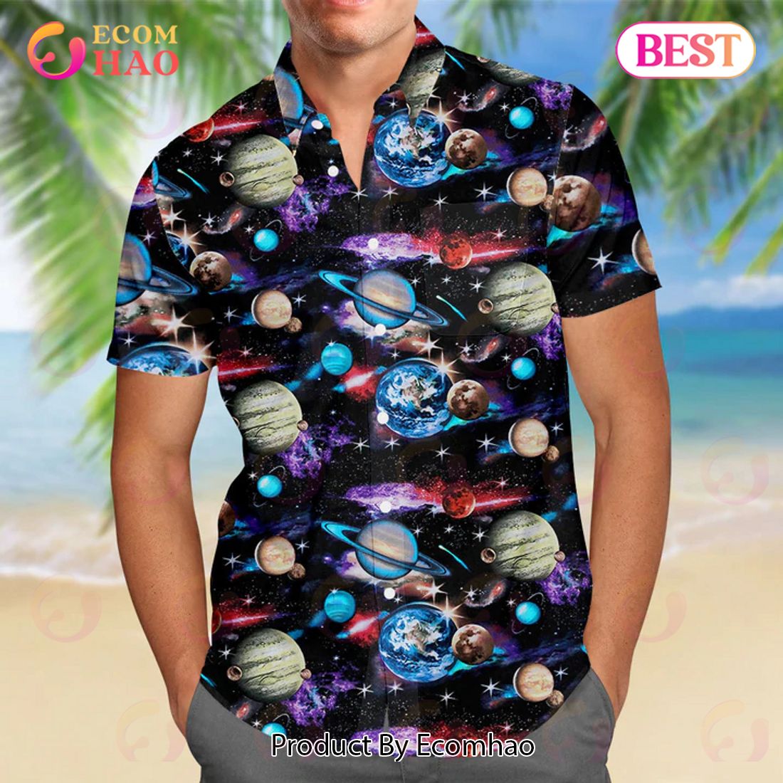 New Planets Solar System 3D Hawaiian Shirt, Aloha Shirt