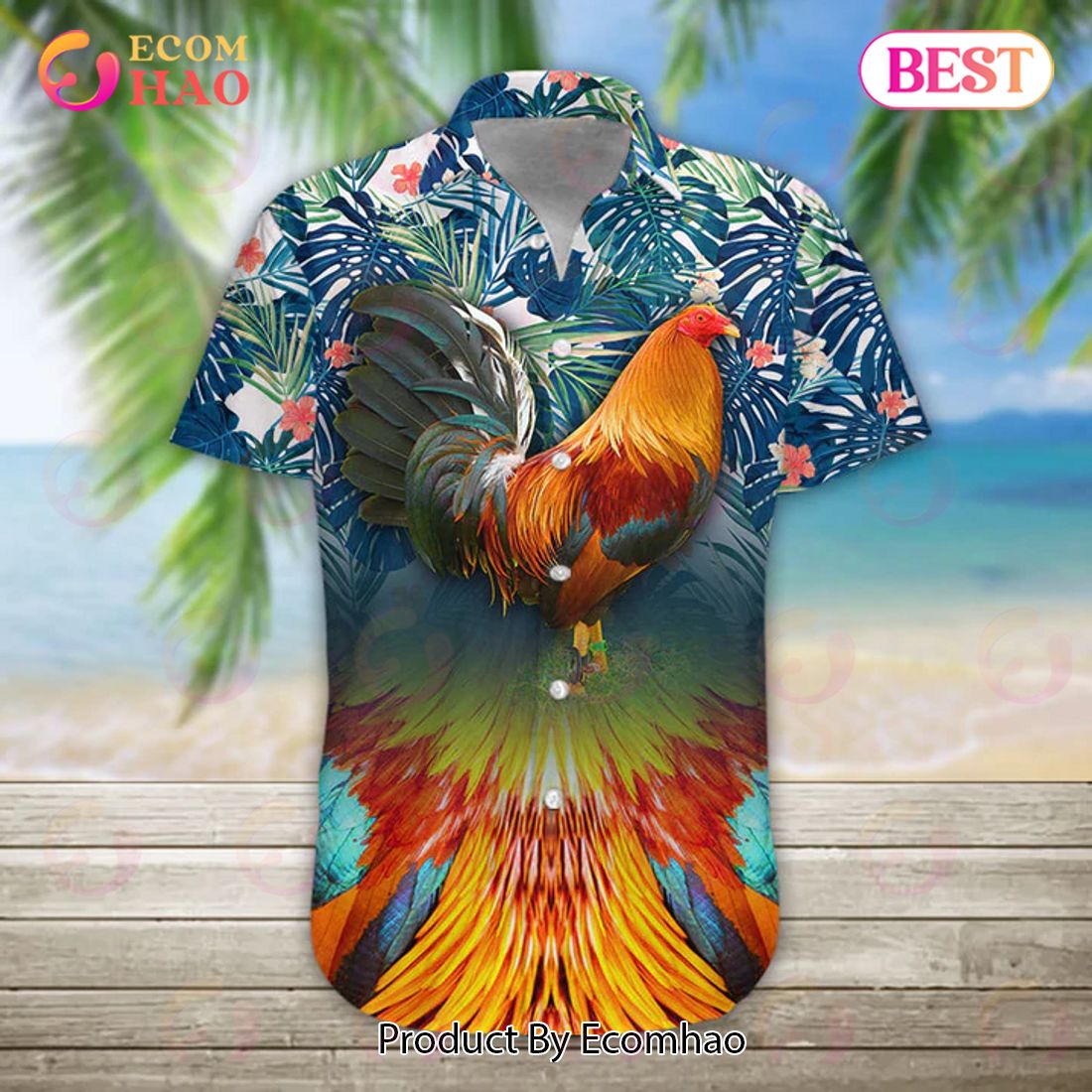 New Rooster 3D Hawaiian Shirt, Aloha Shirt