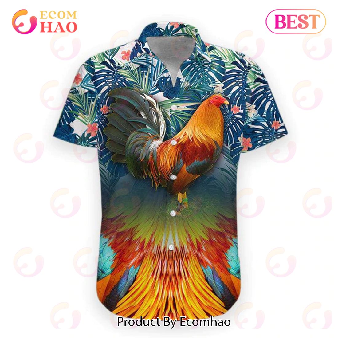 New Rooster 3D Hawaiian Shirt, Aloha Shirt