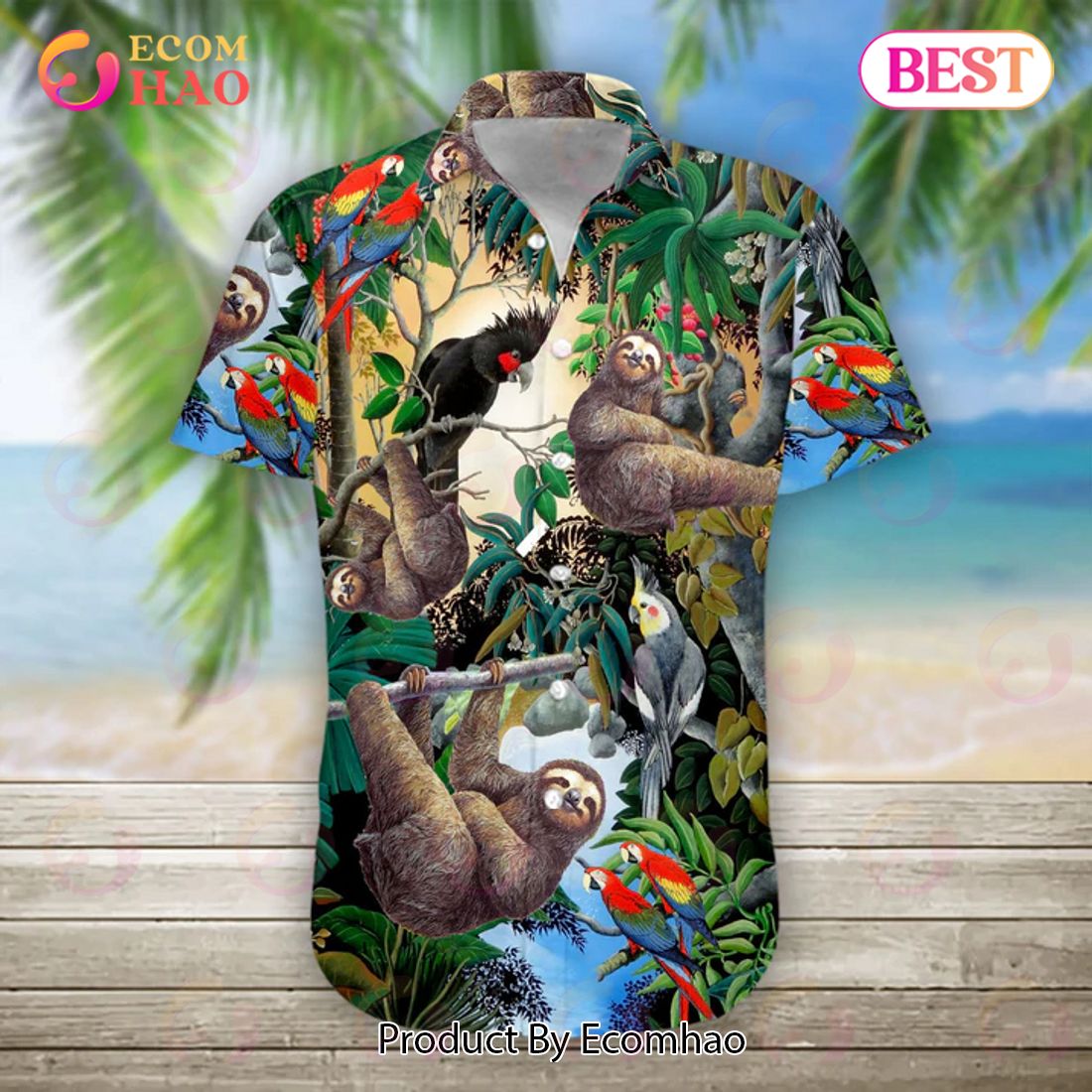 New Sloth 3D Hawaiian Shirt, Aloha Shirt