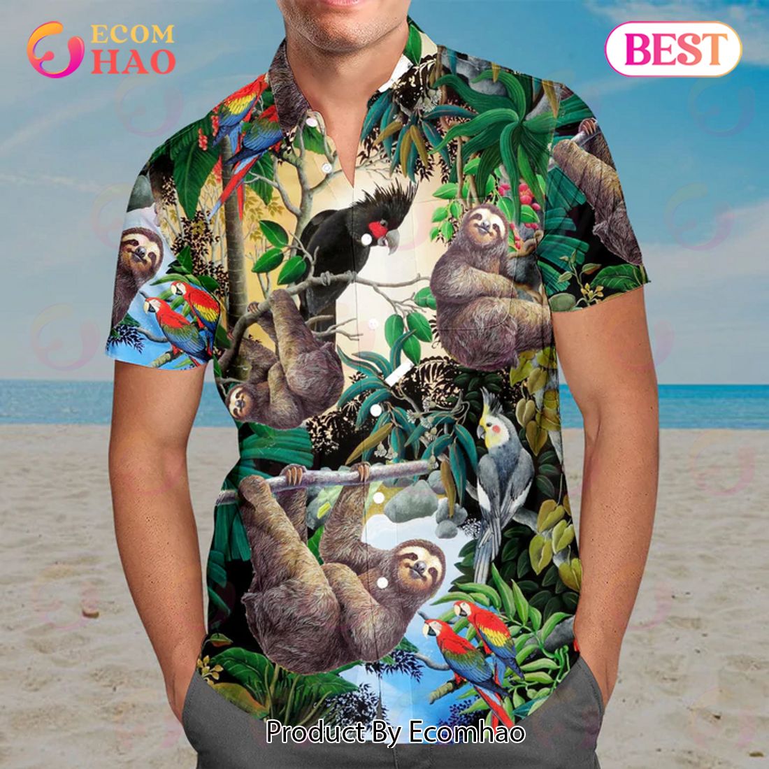 New Sloth 3D Hawaiian Shirt, Aloha Shirt