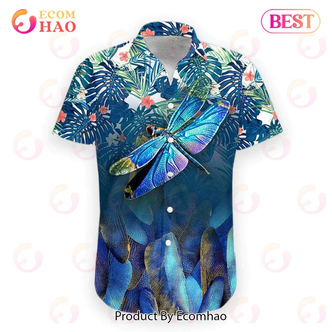 New Summer Dragonfly 3D Hawaiian Shirt, Aloha Shirt