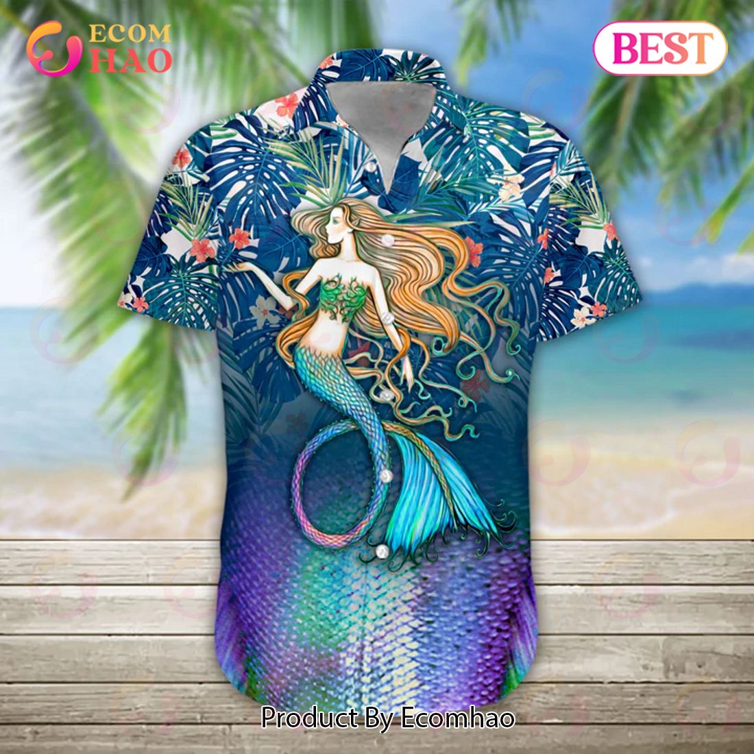 New Summer Mermaid 3D Hawaiian Shirt, Aloha Shirt