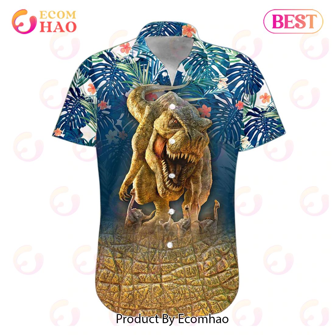 New T-Rex 3D Hawaiian Shirt, Aloha Shirt