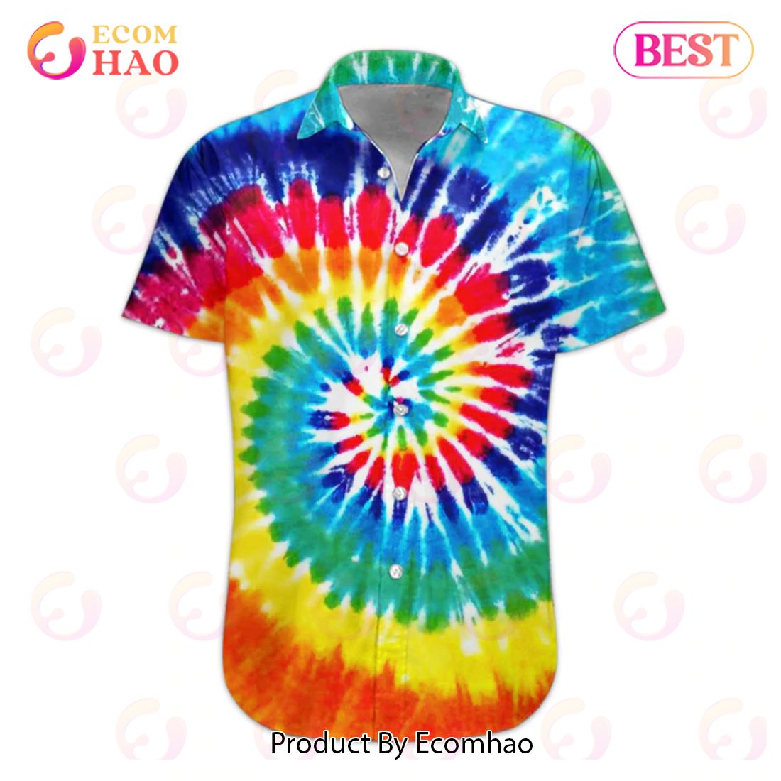 New Tie Dye 3D Hawaiian Shirt, Aloha Shirt