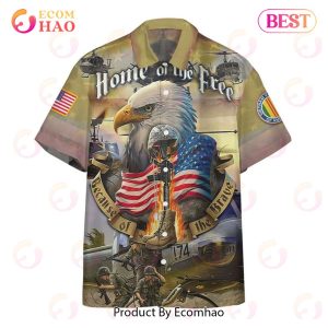 New Vietnam Veteran Home Of The Free Custom 3D Hawaiian Shirt, Aloha Shirt