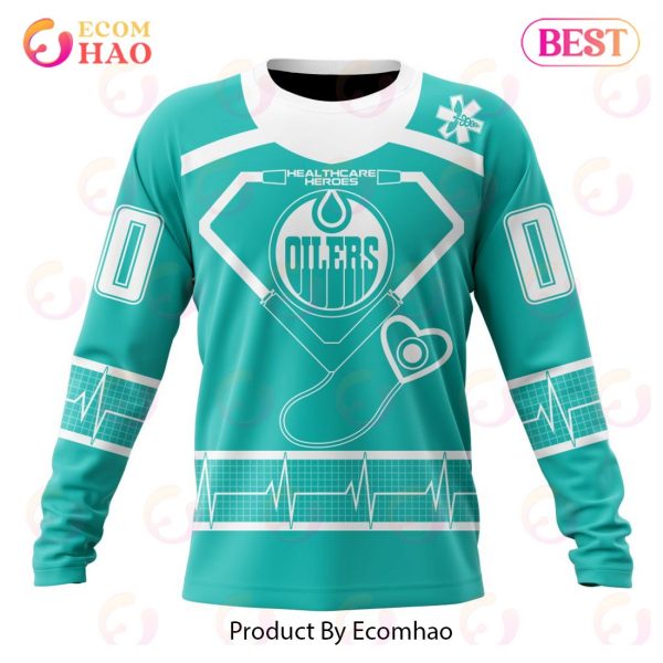 NHL Edmonton Oilers Special Design Honoring Healthcare Heroes 3D Hoodie