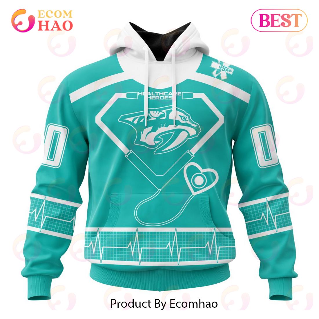 NHL Minnesota Wild Special Design Honoring Healthcare Heroes 3D Hoodie