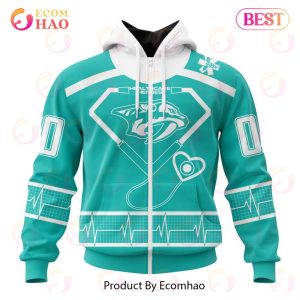 NHL Nashville Predators Special Design Honoring Healthcare Heroes 3D Hoodie