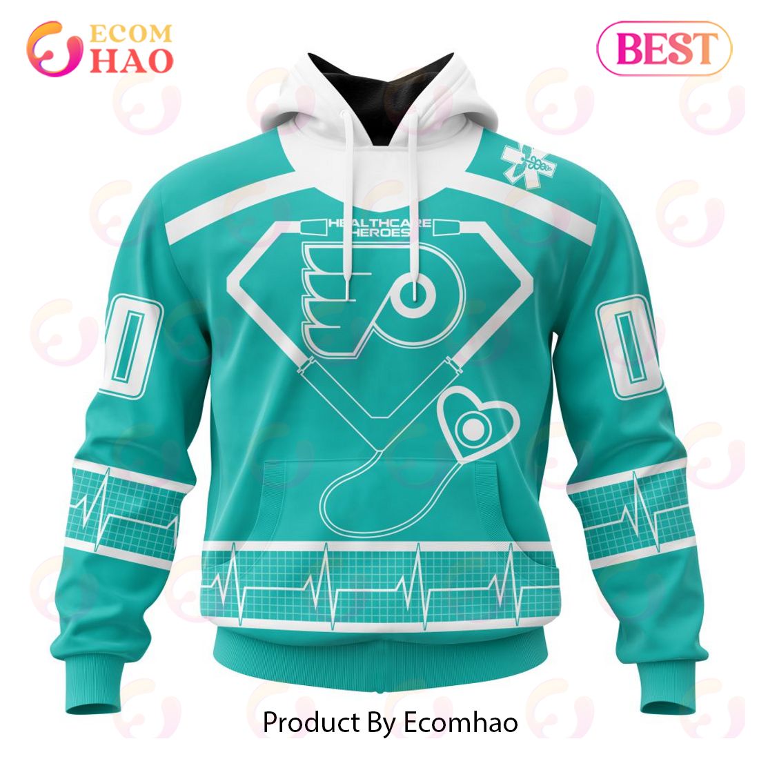 NHL Seattle Kraken Special Design Honoring Healthcare Heroes 3D Hoodie