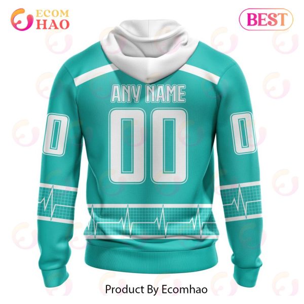 NHL San Jose Sharks Special Design Honoring Healthcare Heroes 3D Hoodie
