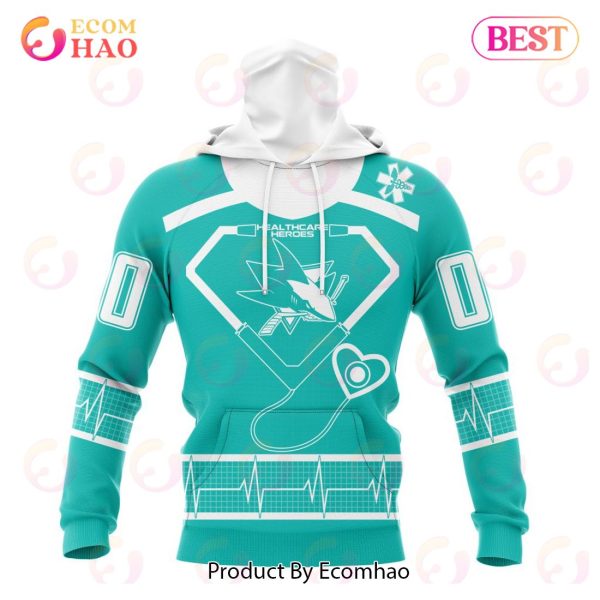 NHL San Jose Sharks Special Design Honoring Healthcare Heroes 3D Hoodie