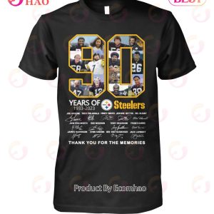90 Years Of 1933 – 2023 Steelers Thank You For The Memories T-Shirt