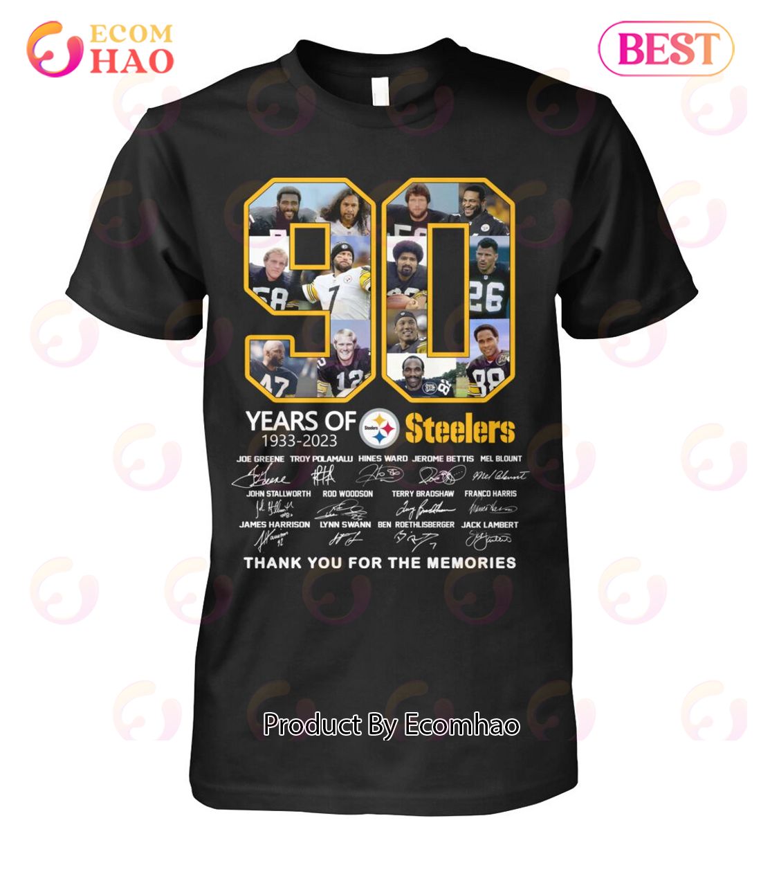 85 Years Of Pittsburgh Steelers 1933-2018 Thank You For The Memories T-Shirt  - TeeNavi