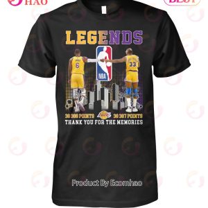 Legends James And Abdul Jabbar Thank You For The Memories T-Shirt