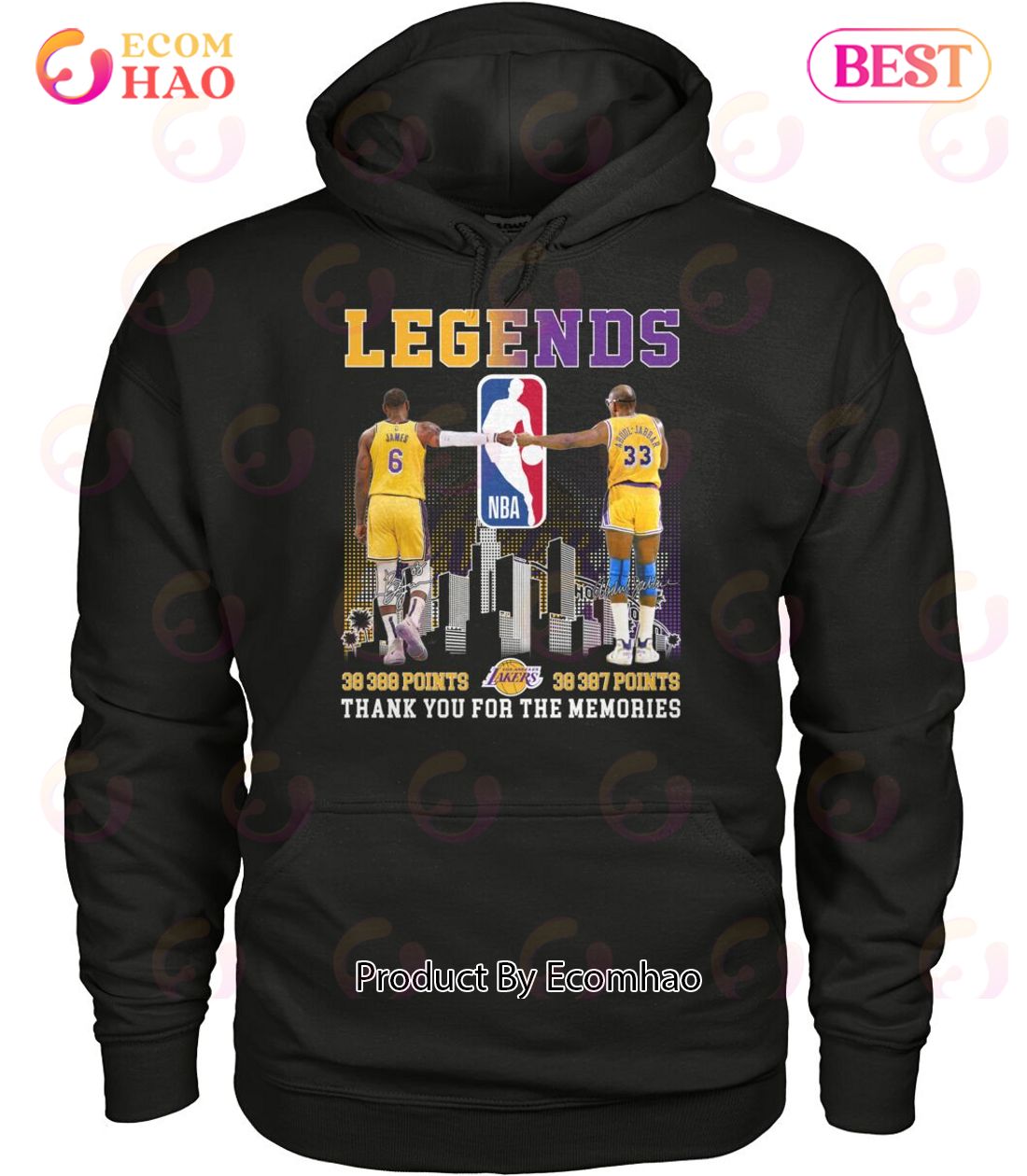 Legends James And Abdul Jabbar Thank You For The Memories T-Shirt