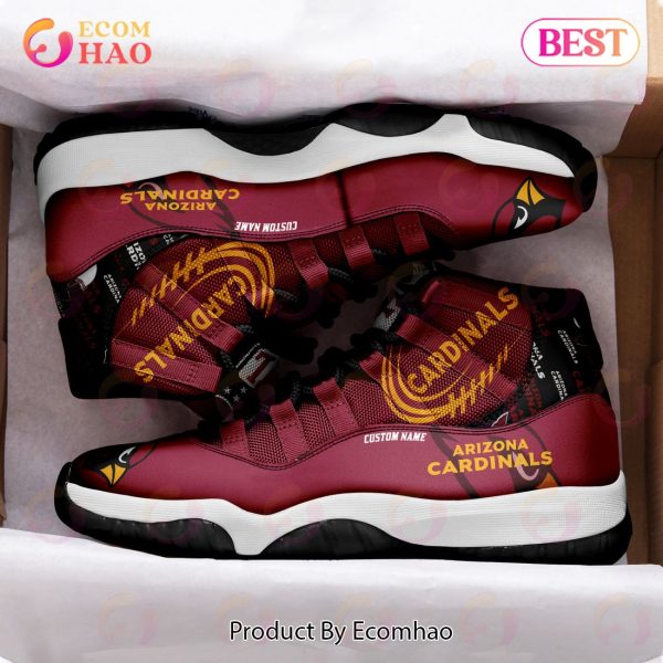 NFL Arizona Cardinals Personalized Custom Name Air Jordan 11 Sneaker, Shoes